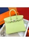 Birkin Togo Y6 Αψέντι πράσινο Ασημί Υλικό Phw 25cm Πλήρες Χειροποίητο