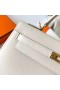 Kelly Epsom Ck10 Κρεμώδες Λευκό Χρυσό Υλικό Ghw 25cm Πλήρες Χειροποίητο