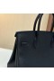Τσάντες Birkin Togo Ck89 Μαύρο Ασημένιο Υλικό 30cm Πλήρες Χειροποίητο Phw