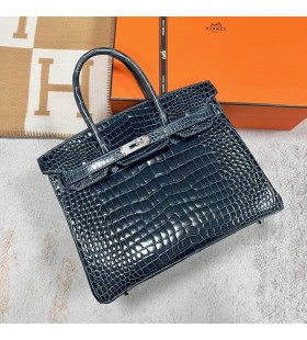 Birkin ÎαμÏεÏά Porosus ÎÏοκÏÎ´ÎµÎ¹Î»Î¿Ï N7 ΣκοÏÏο μÏλε ÎÏημÎνιο Î¥Î»Î¹ÎºÏ Phw 30cm ΠλήÏÎµÏ Î§ÎµÎ¹ÏοÏοίηÏο