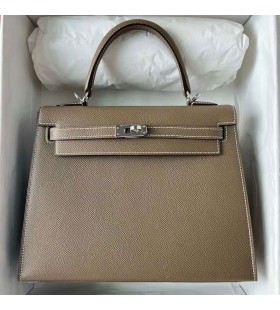 Kelly Epsom Ck18 Etoupe Î“ÎºÏÎ¹ Î‘ÏƒÎ·Î¼Î¯ Î¥Î»Î¹ÎºÏŒ Phw 25cm Î Î»Î®ÏÎµÏ‚ Î§ÎµÎ¹ÏÎ¿Ï€Î¿Î¯Î·Ï„Î¿