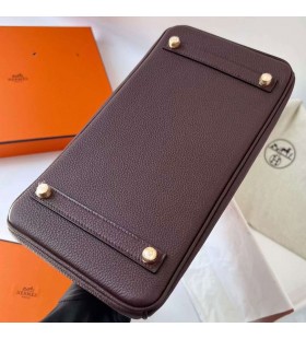 Birkin Αφής Τόγκο & Matte Αλιγάτορα Ck55 Μπορντό κόκκινο Χρυσό Υλικό 30cm Ghw Πλήρες Χειροποίητο