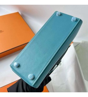 Kelly Swift D2 denim μπλε Ασημένιο Υλικό 25cm Πλήρες Χειροποίητο Phw