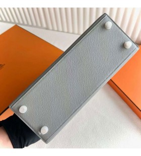 Kelly Epsom 4Ζ Γλάρος γκρι Χρυσό Υλικό 25cm Πλήρες Χειροποίητο Ghw