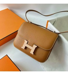 Constance Epsom Ck37 Golden Brown Rose Gold Hardware 18cm ΠλήÏÎµÏ Î§ÎµÎ¹ÏοÏοίηÏο RGhw